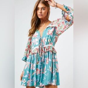 Davi & Dani Seafoam Floral Romper